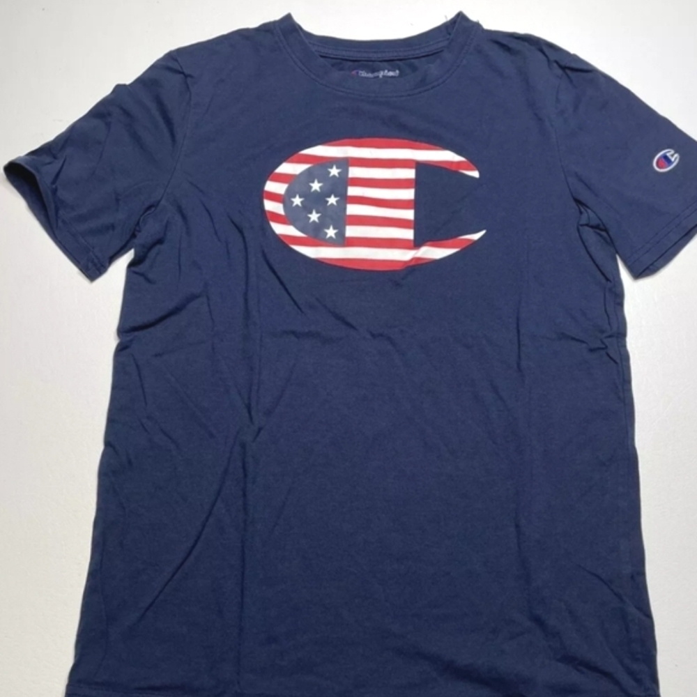 Champion Flag logo tee, NEW